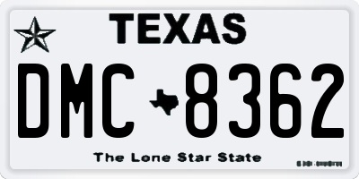 TX license plate DMC8362