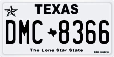 TX license plate DMC8366