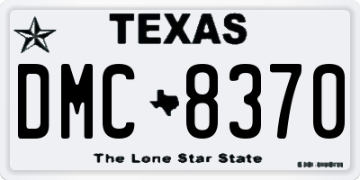 TX license plate DMC8370