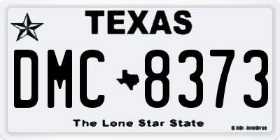 TX license plate DMC8373