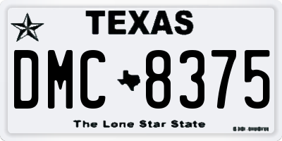 TX license plate DMC8375