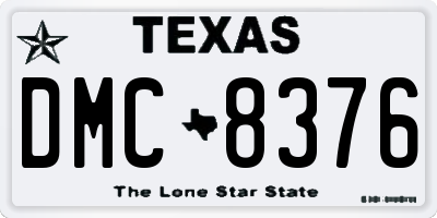 TX license plate DMC8376