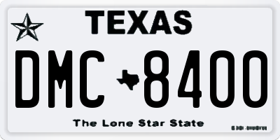 TX license plate DMC8400