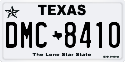 TX license plate DMC8410