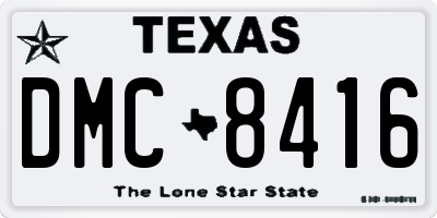 TX license plate DMC8416