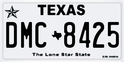 TX license plate DMC8425
