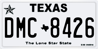 TX license plate DMC8426