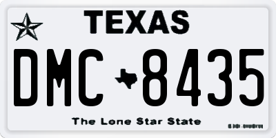 TX license plate DMC8435