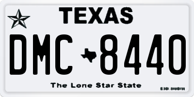 TX license plate DMC8440