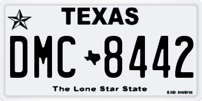 TX license plate DMC8442