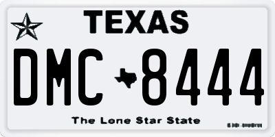 TX license plate DMC8444
