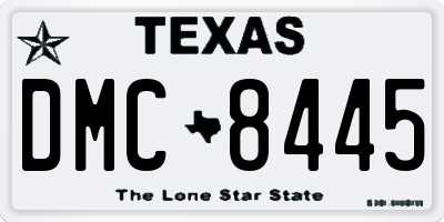 TX license plate DMC8445