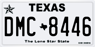 TX license plate DMC8446