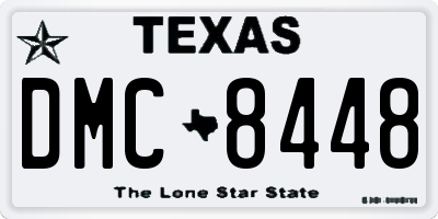 TX license plate DMC8448