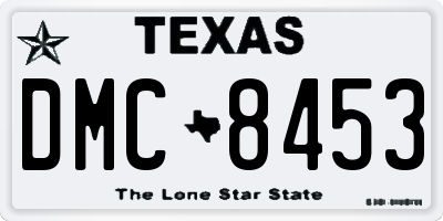 TX license plate DMC8453