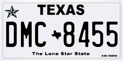 TX license plate DMC8455