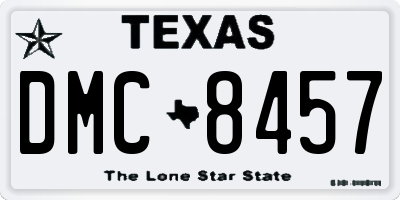 TX license plate DMC8457