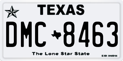 TX license plate DMC8463