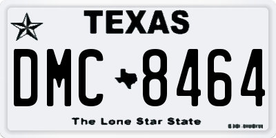 TX license plate DMC8464