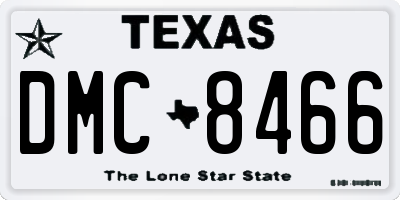 TX license plate DMC8466