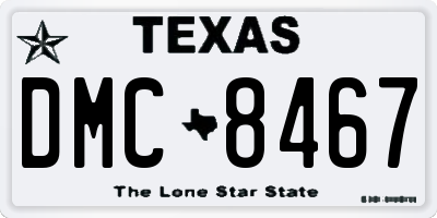 TX license plate DMC8467