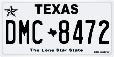 TX license plate DMC8472