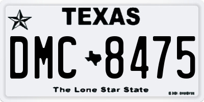 TX license plate DMC8475