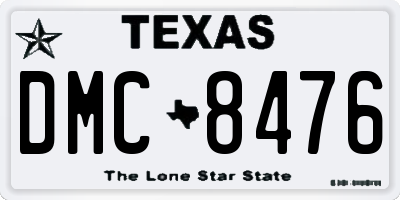 TX license plate DMC8476