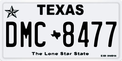 TX license plate DMC8477