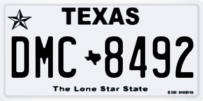 TX license plate DMC8492
