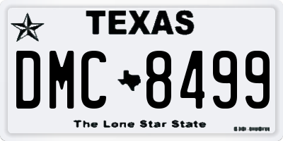 TX license plate DMC8499