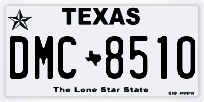 TX license plate DMC8510
