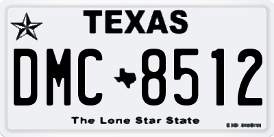 TX license plate DMC8512