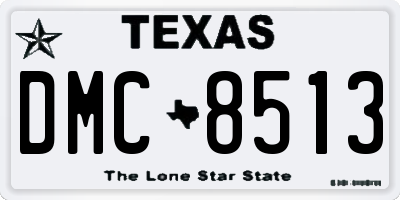 TX license plate DMC8513