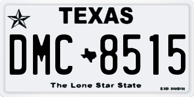 TX license plate DMC8515