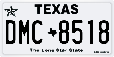 TX license plate DMC8518
