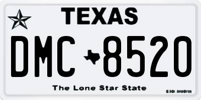 TX license plate DMC8520