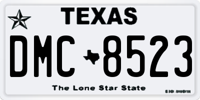 TX license plate DMC8523