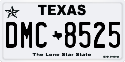 TX license plate DMC8525