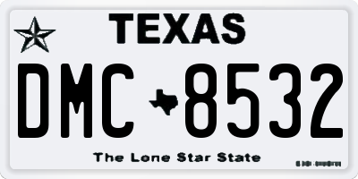 TX license plate DMC8532