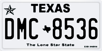 TX license plate DMC8536