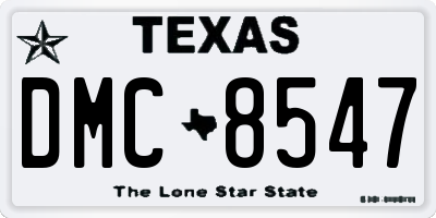 TX license plate DMC8547
