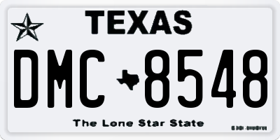 TX license plate DMC8548