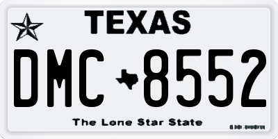 TX license plate DMC8552