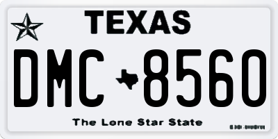 TX license plate DMC8560