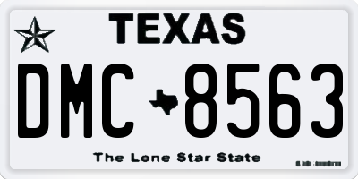TX license plate DMC8563