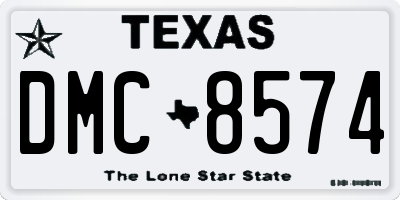 TX license plate DMC8574