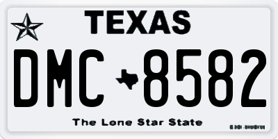 TX license plate DMC8582