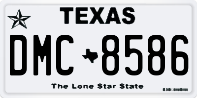TX license plate DMC8586