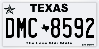 TX license plate DMC8592